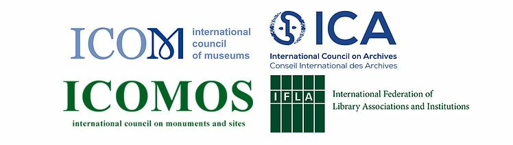Logos of the found international organisations